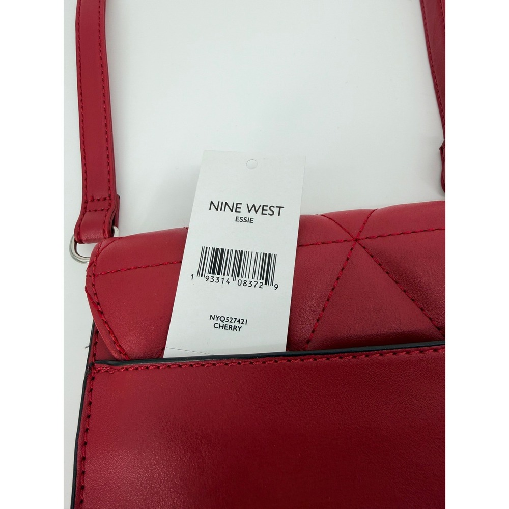 Nine West Essie Cherry Red Quilted Shoulder Bag *FLAWED* - Picture 5 of 7